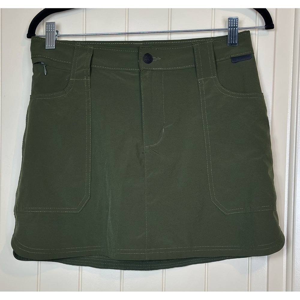 Wrangler All Terrain Gear ATG Olive green stretch skirt skort sz S hiking active